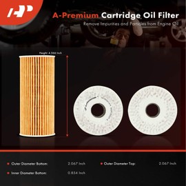 A-Premium 10K Miles Protection Oil Filter Compatible with Kia Stinger 2018-2023, K900 2019-2020 & Genesis G80 2018-2020, G70 2019-2023, G90 2017-2022, Replace# L39175, 263203LTA0