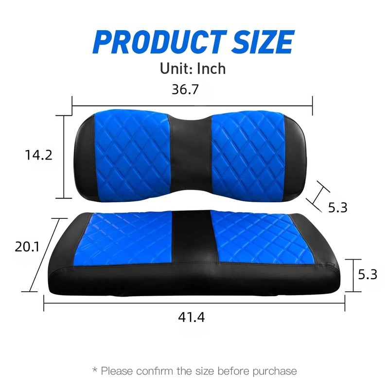 NOKINS Golf Cart Diamond Seat Covers Kit, Fit for Yamaha
