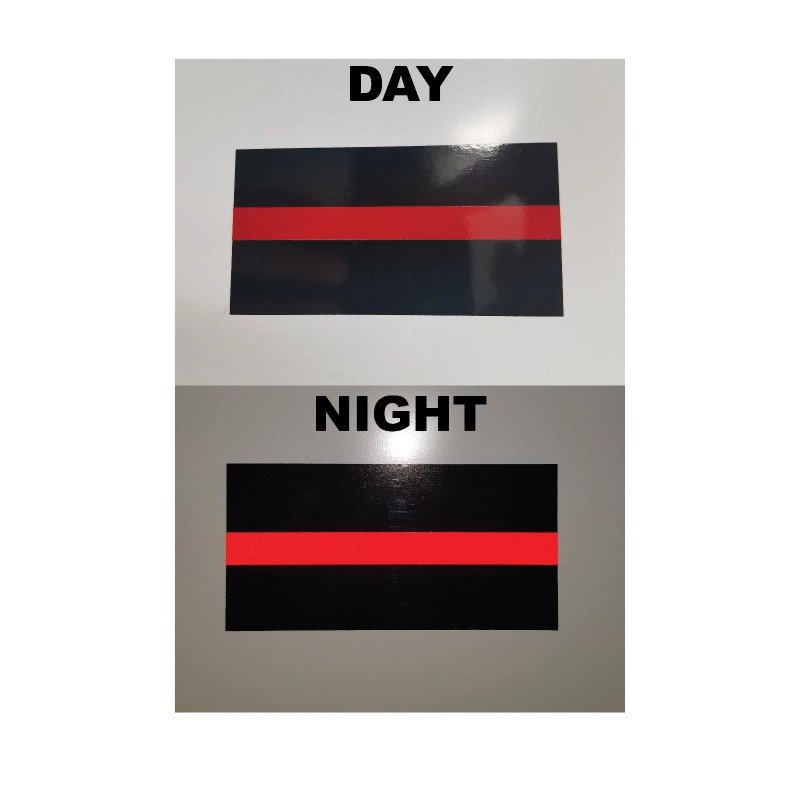 Decals by Haley Reflective Thin Red Line Sticker Decal Firefighter