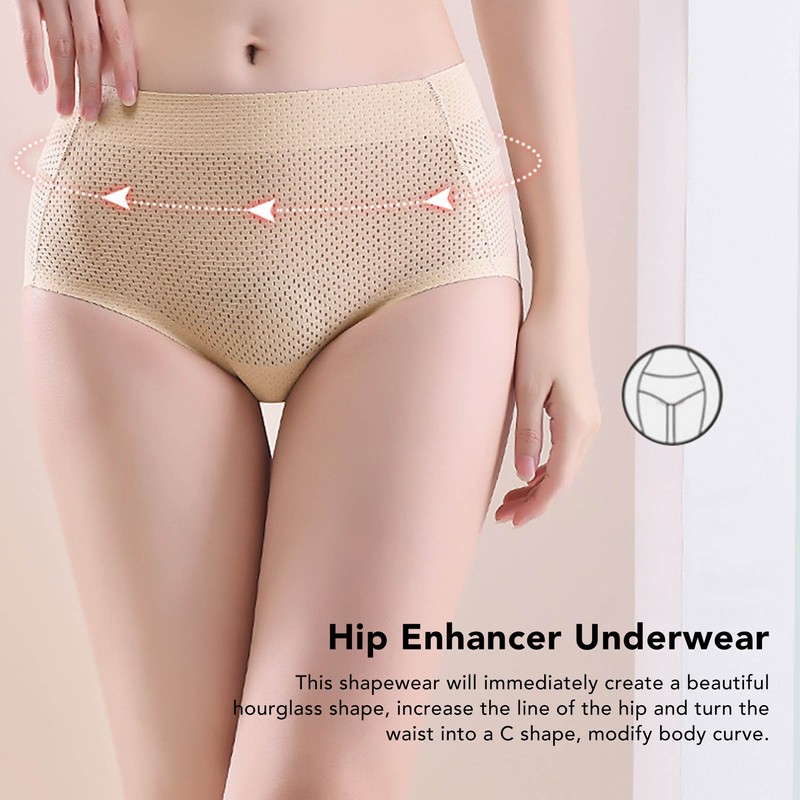Padded Underwear Body Curve Shaping Butt Lift Panties Breathable Thin