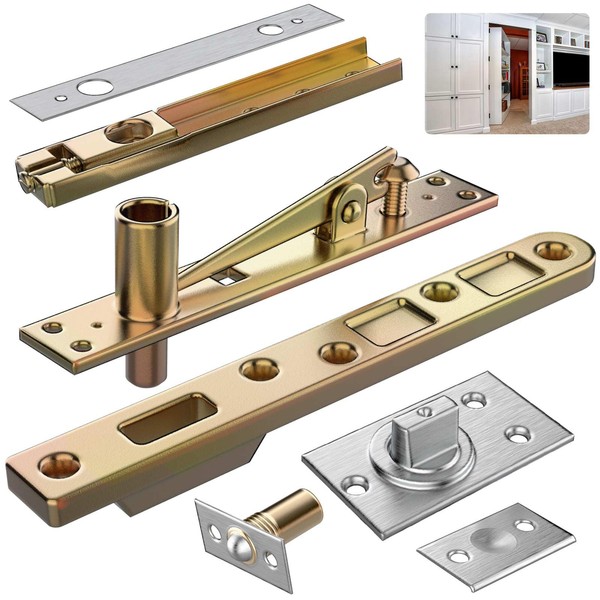 Lipshome Pivot Hinge,Invisible Pivot Hinge System with, Door Ball Catch,Hidden