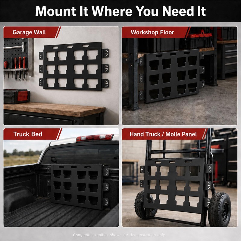 Muscovite Mounting Plate Compatible with Milwaukee Packout Accessories for Wall,