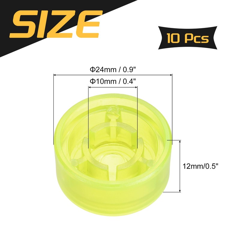 sourcing map 10 Pcs Footswitch Toppers Guitar Pedal Button Caps
