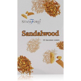 Stamford Sandalwood Incense Cones, Multi-Colour, Cone Height 3cm - Approx 15 Cones Per Individual Pack