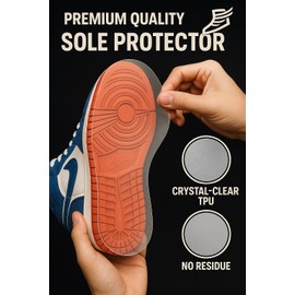 4 Pack - Premium Quality Sole Protector Shoe Crease Protector, Clear Self-Adhesive Sole Protectors, Easy to Use Non Slip Wear Resistant Design, Self-Stick Shield
