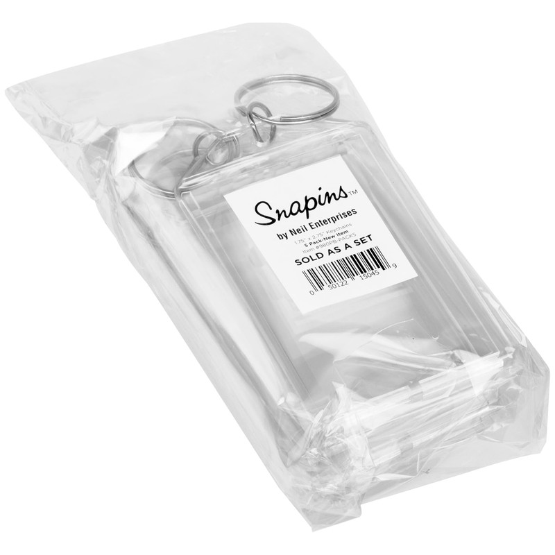 Snapins 1.75" x 2.75" Acrylic Photo Keychains - Pack of