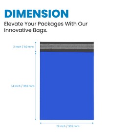 UK SUPPLIES LIMITED Pack of 50 Blue Colored Mailing Bags with Waterproof, Strong Peel & Seal Envelopes,Parcel Bags for Posting Clothes (Large (12"x16" / 305x405mm))