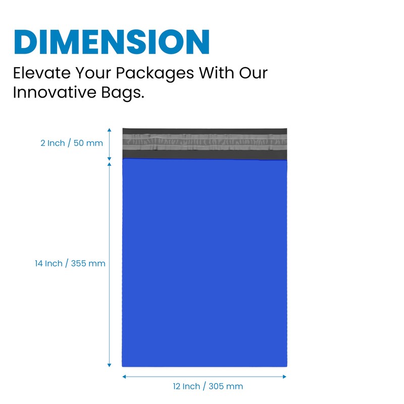 UK SUPPLIES LIMITED Pack of 50 Blue Colored Mailing Bags