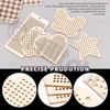 Hilitchi 64PCS Wooden Cross Stitch Kits Rectangle Craft Cross Stitch