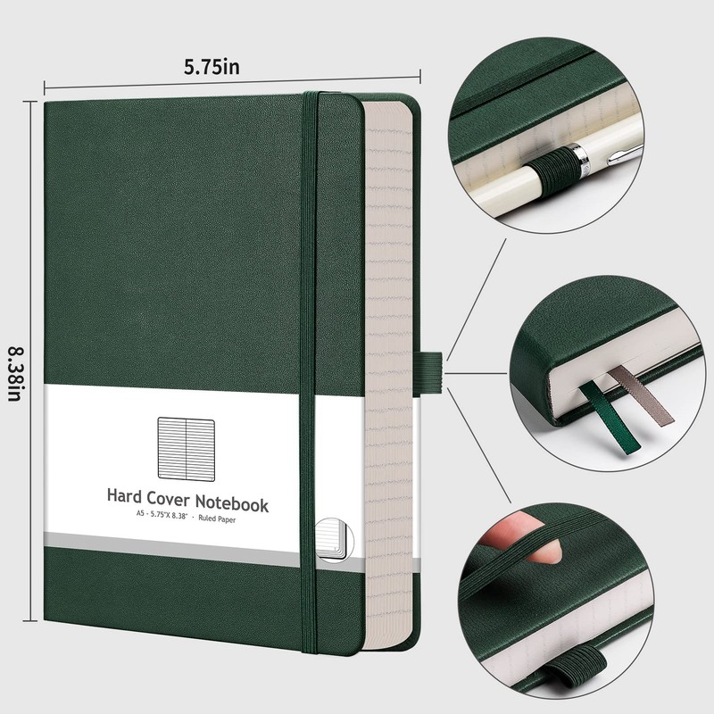 AHGXG Lined Journal Notebook - 320 Numbered Pages Thick Journal