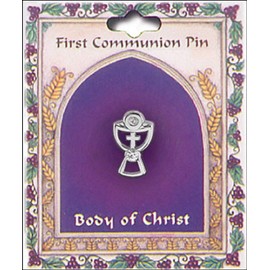 The Healing Corner 1st Communion Pin Chalice Holy Communion Gift Boys Girls Crystal stones