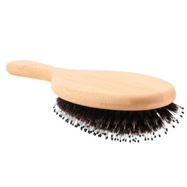 Hair Brush Boar Bristle Hair Brush with Nylon Pins Bamboo Paddle Detangler Brush Detangling Adding Shine Brushes Daily Use for Conditioning Improve Hair Texture