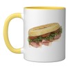 Deli Sub Sandwich Ceramic Mug, Yellow/White