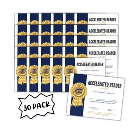 Accelerated Reader AR Certificate 30pk 8.5x11” Goals Points End of The Year School Awards Library Class Elementary School Today I Reached