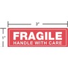 EPS Fragile - Handle with Care Shipping Stickers, 1"x3", 1000