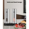 Electric Salt and Pepper Grinder Set with Rechargeable Base -