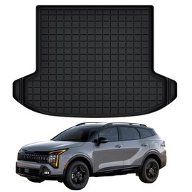 MJBYMAT Cargo Mat for The New 2026 2025 2024 2023 KIA Sportage,TPE All Weather Protection Car Trunk Mat Cargo Liner Accessories - Black (Both Sides can be Trimmed)