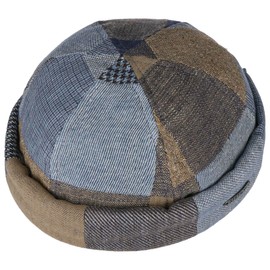 Stetson Laughlin Patchwork Docker Hat Made in EU Unisex Spring Summer, brown-blue, M