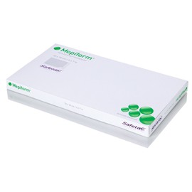 Mepiform with Safetac Technology 4"x7", 5 Count, Self Adherent Soft Silicone Sheeting for Scar Reduction