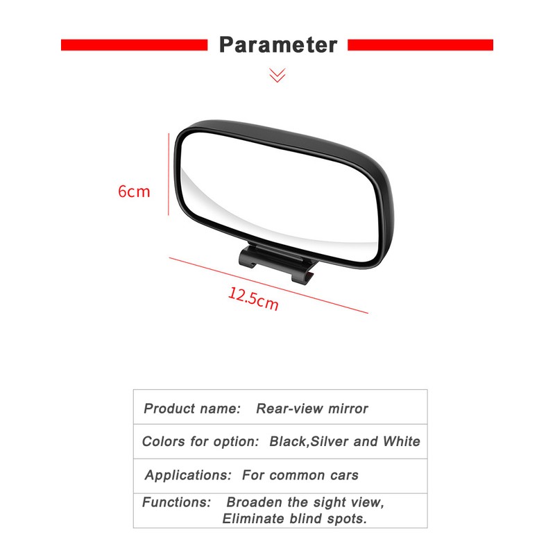 Car Blind Spot Mirror for Driving – Adjustable Wide-Angle Convex