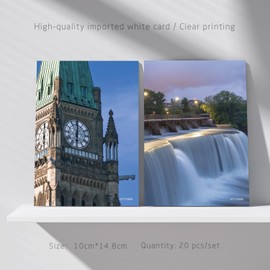 xtvinvm Ottawa Canada Travel Postcards from Around the World Vintage Postcard Pack for Mailing Business Christmas Holiday Birthday Postcards with Mailing Side Set of 20