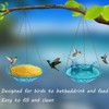 4 Pcs Hanging Bird Baths for Outdoors 9.2 inch Bird