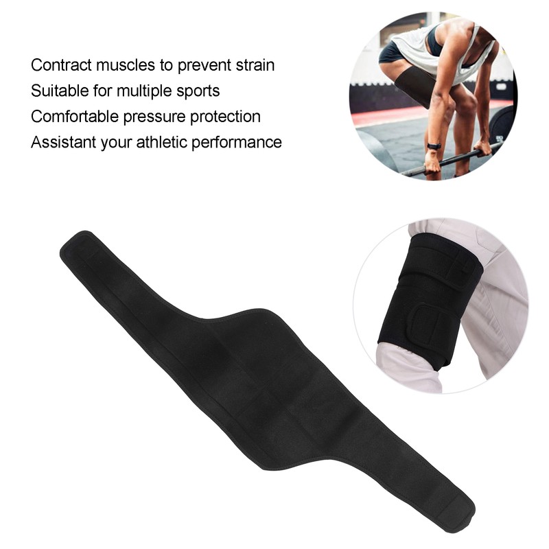 Thigh Support Brace Compression Sleeve Support Hamstring Wrap for Pulled