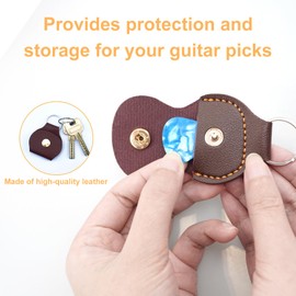 Valiayi Light Up Guitar Pick Holder, Acrylic Guitar Pick Display with Display and Wooden Base for Picks Storage, Gift For Music Lovers Guitar Players
