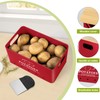 Dekosilave Kitchen Vegetable Storage Set of 3, Metal Onion Garlic