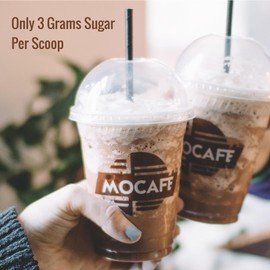 MOCAFE Low Sugar Mocha Powder, Instant ice blended coffee frappe powder, 3lb bulk bag
