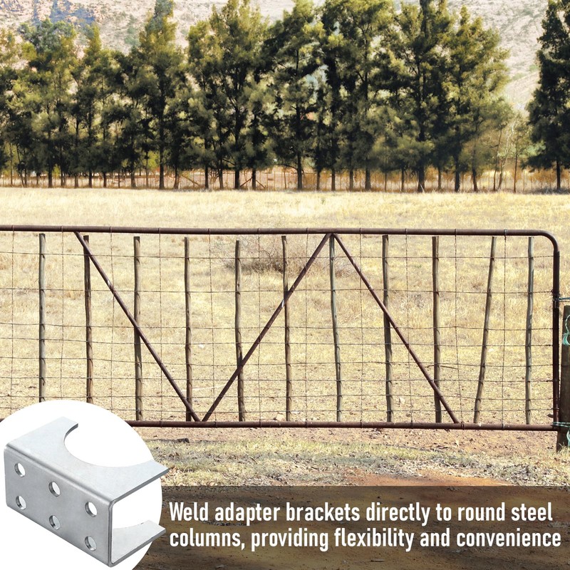 Zonon Round 3 Inch Post Adapter Brackets Galvanized Steel Post