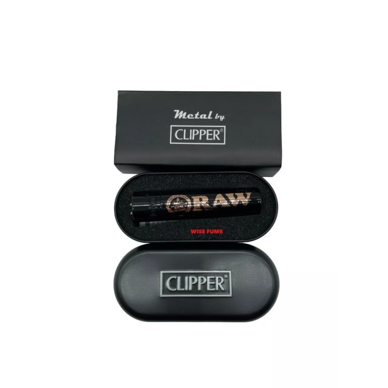 Clipper Raw BLACK Refillable full Metal Lighter+ RAW PHOENIX ULTIMATE