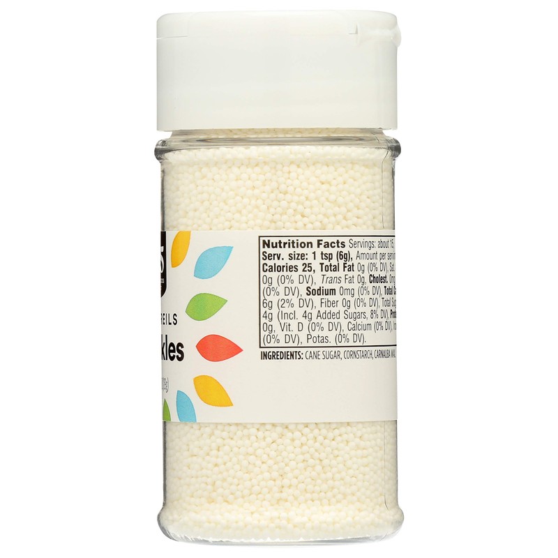 365 by Whole Foods Market, Sprinkles Nonpareils White, 3.15 Ounce