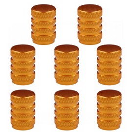 8 Pcs Tyre Valve Caps, Stem Dust Caps,Car Tire Valve Stem Caps,Universal Aluminum Tire Valve Cap Valve Covers Replacement for Cars,Bike, Motorcycles, Gold