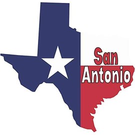 StickerTalk San Antonio Die Cut Texas Flag Vinyl Sticker, 5 inches by 5 inches