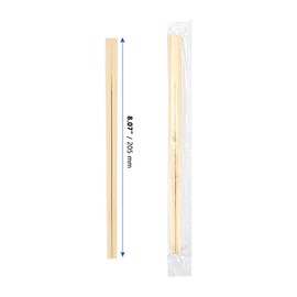 MANCHAP 500 Pairs 8 Inch Chopsticks, 20cm Individually Clear Packaged Bamboo Chopsticks, Chinese Chop sticks Natural Bamboo Chopstick Bulk for Eating, Catering, Takeaway