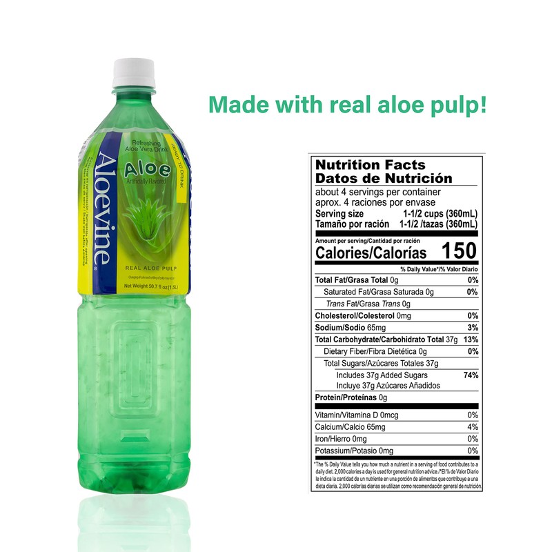 ALOEVINE Aloe Vera Drink 50.7 oz. 6 Pack (Original)