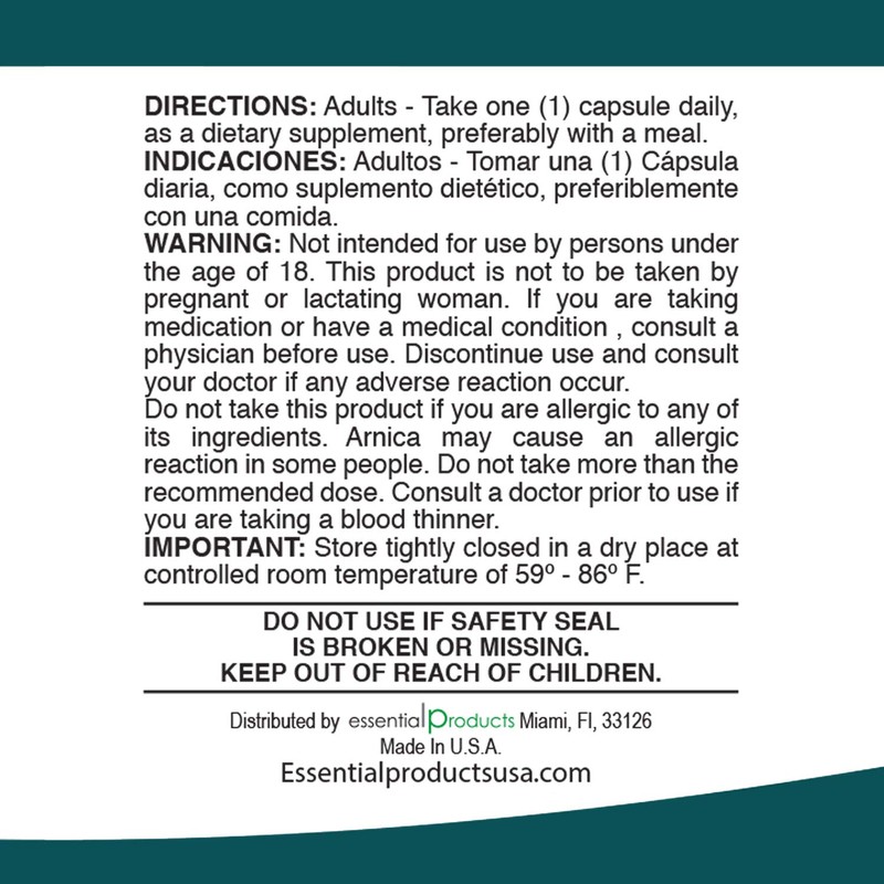 ELP ESSENTIAL ELP ESSENTIAL Arnica Montana Capsules 100 Capsules