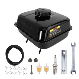 RUTU Gas Fuel Tank Compatible with Predator 212 196cc Coleman CT200U BT200X KT196 Baja Warrior Heat 5.5hp 6.5hp Mb165 Mb200 Mini Bike Go Kart Pit Bike Parts (Upgraded Threaded Style)