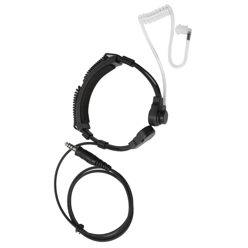 Telescopic Throat Vibration Microphone Earphone Headphone for Walkie Talkie Radio