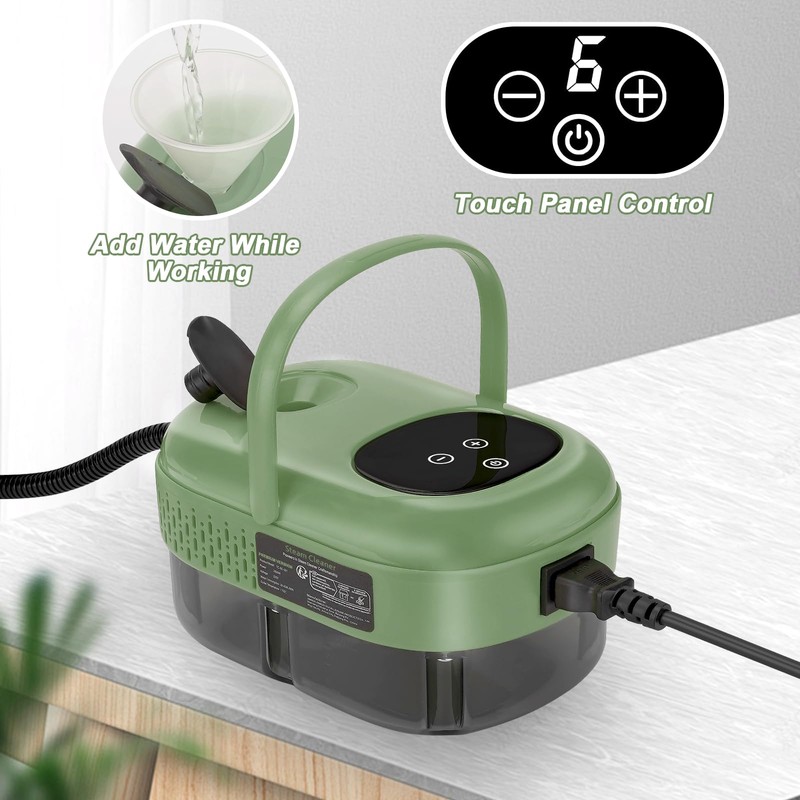 Handheld Steam Cleaner, 1000ml Water Tank, 15S Heat-up Time, Multipurpose