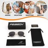 FEISEDY Polarized Sunglasses for Women Men Retro Polygon Square Sun