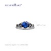 Silvershake 7MM Created Heart Shape Blue Sapphire 925 Sterling Silver
