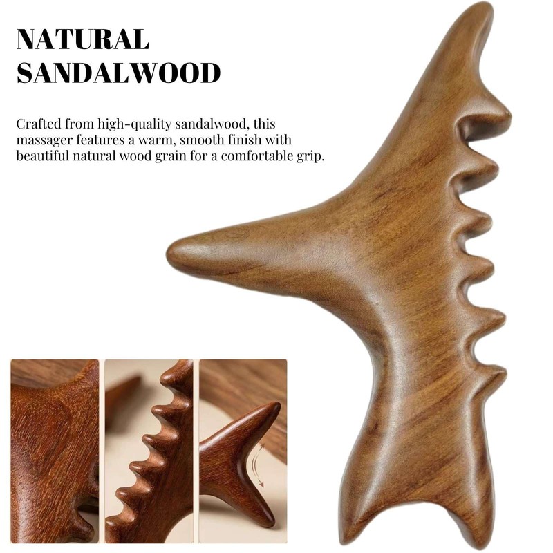 KINTEGOOD Wooden Foot Reflexology Massager Acupressure Gua Sha Tool
