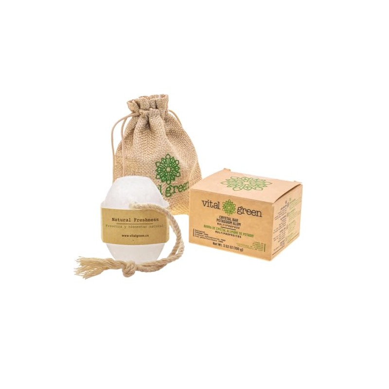 Vital Green Barra Desodorante Multipropósito Cristal Tailandesa, 100g, 1pk