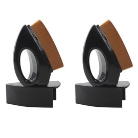 LEZED Tyre Shine Applicator Brush, Pack of 2, Brush Tyre Dressing Applicator with Handle, Reusable Tyre Care Brush, Brown, Car Detailing Brush, Car Cleaning Brush, Car Interior Dust Brush