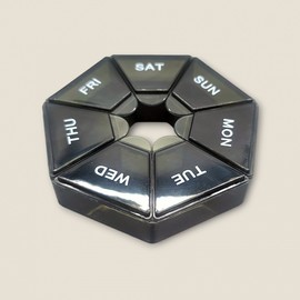 Premium Portable Pill Case 1P (Black) 8ea