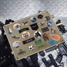 Yzpacc Tactical Morale Patch Display Board, Hook & Loop Surface, D-Rings & Patches Panel, Bracket for Military Army