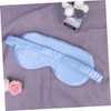 COLLBATH Natural Silk Blindfold Adjustable Sleep Eye Mask Light Blue