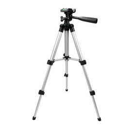 Operitacx Adjustable Height Rotating Aluminum Alloy Tripod Stand with Quick Release Mount for DSLR Cameras and LCD Monitors Versatile Photography and Videography Support Silver